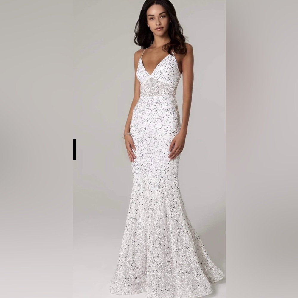 SCALA - 60080 Sequined Fit Trumpet Dress